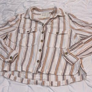 Aeropostale White Striped Shirt